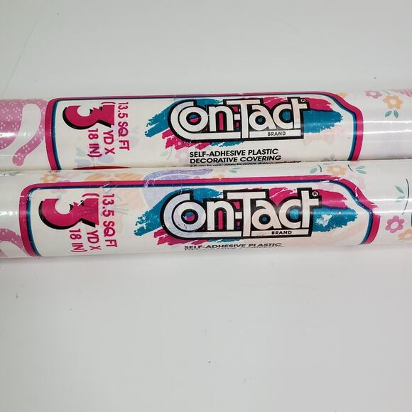 Vtg 2 Rolls Contact Paper 90s Cats Galore 9R53 Self Adhesive Rubbermaid - Picture 1 of 7